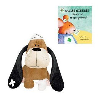 GET Well SOON Plush & Book GIFT SET   PEPE the PUPPY Dog   8.5" CHEER UP/Feel BETTER GIFT/Includes NURSE Nibbles STORYBOOK/Hospital GIFT: Everything Else