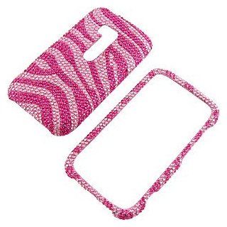 Rhinestones Protector Case for Nokia Lumia 822, Hot Pink Zebra Full Diamond: Cell Phones & Accessories