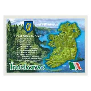 Hoffmaster PP211 Dollar Wise Recycled Paper Fashion Placemat, 14" Length x 10" Width, Map of Ireland (Case of 1000): Industrial & Scientific