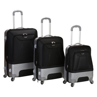 Rockland Luggage 3 Piece Rome Hybrid EVA/ABS Spinner Luggage Set   Luggage Sets