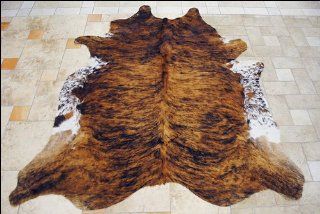 New Hilason Exotic Medium Hair On Leather Pure Brazillian Cowhide Skin Rug: Sports & Outdoors