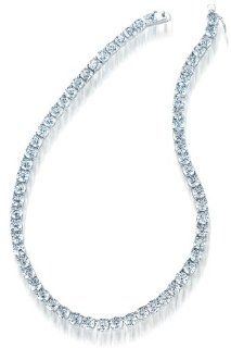 CleverEve Luxury Series 6.0mm Sterling Silver CZ Tennis Necklace 15.75": Jewelry
