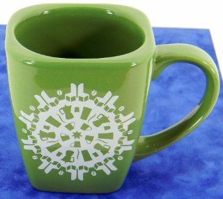 2004 Starbucks Collectible Green Snowflake Mug Cup  