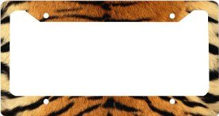 Tiger Stripes Brown novelty License Plate Frame For Car License Plate Frame: Automotive