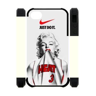Marilyn Monroe Bite NBA Miami Heat Dwyane Wade Jersey Iphone 4 4S Dual Protect Nike Just Do It Cover Case: Cell Phones & Accessories