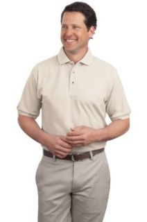 Port Authority   Silk Touch Polo.   Light Stone   L at  Mens Clothing store: Polo Shirts