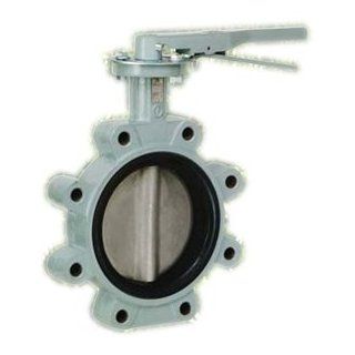 Lug Style Butterfly Valve   Stainless Steel Disc / Lever Handle / EPDM Seat / Grey Body   B5 LGLSE 10 : 10"   Household Rough Plumbing Valves  