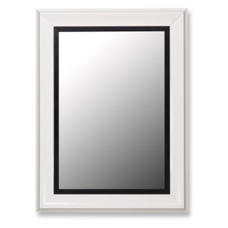 Glossy White Grande and Executive Black Wall Mirror   Wall Mirrors