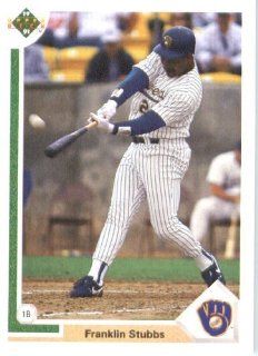 1991 Upper Deck # 718 Franklin Stubbs Milwaukee Brewers   MLB Baseball Trading Card: Sports Collectibles