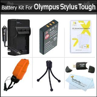 Battery And Charger Kit For Olympus Stylus Tough 8010 6020 TG 610 TG 810 TG 820 iHS, TG 830 iHS, TG 630 iHS, TG 850 iHS Digital Camera Includes Extended (1000maH) Replacement LI 50B Battery + AC/DC Charger + STRAP FLOAT + Screen Protectors + More : Camera 