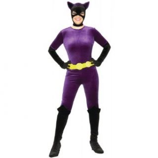 Sexy Catwoman Costume Purple Velvet Jumpsuit Superhero Costume Hero: Adult Sized Costumes: Clothing