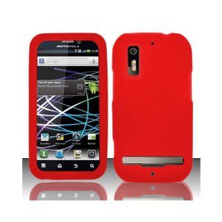 Red Soft Silicone Gel Skin Cover Case for Motorola Photon 4G MB855 Cell Phones & Accessories