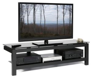 Plateau SL Series 64 Inch 2 Shelf TV Stand Black on Black   TV Stands