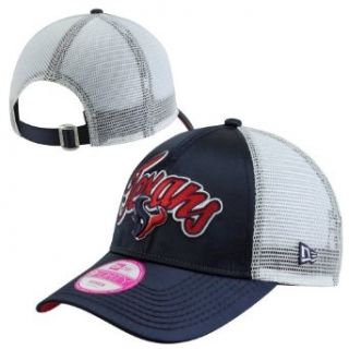 NFL Houston Texans Scripty Satin Trucker Women's Adjustable Hat  Sports Fan Baseball Caps  Clothing