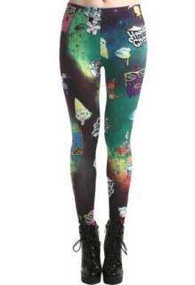 Romwe Women's Multiple Cartoon Paintings and Letters Print Spandex Leggings Colorful One Size at  Womens Clothing store: Leggings Pants