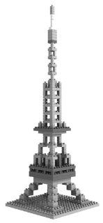 Micro Blocks, Eiffel Tower Model, Small Building Block Set, Nanoblocks Compatible, Not Lego Compatible: Toys & Games