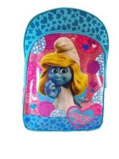 New Girls Full size The Smurfs Smurfette 16" school backpack   School bag: Toys & Games