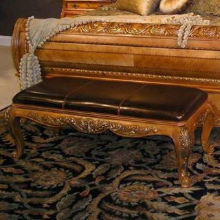 Versailles Leather Upholstered Bench   Bedroom Benches
