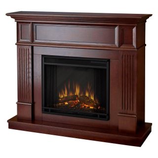 Real Flame Camden Convertible Electric Fireplace   Mahogany   Electric Fireplaces
