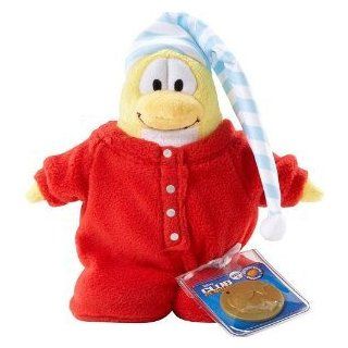 Disneys Club Penguin Series 2 Red Pajama Limited Edition 6.5 Plush (Includes Coin with Code): Toys & Games