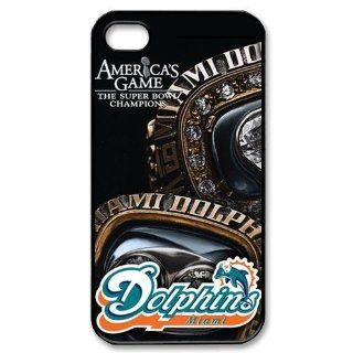Custom Miami Dolphins Back Cover Case for iPhone 4 4S IP 0135 Cell Phones & Accessories
