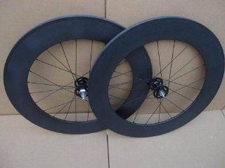 88mm Tubular Carbon Fiber 700c Track Bike Wheels Fixed Gear Single Speed Bicycle Wheelset : Sports & Outdoors