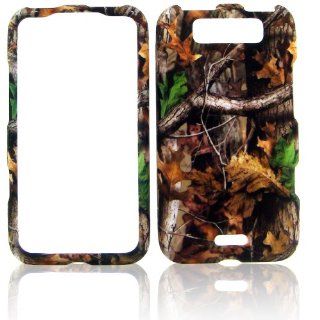LG Connect 4G 4 G MS840 MS 840 / Viper LS840 LS 840 Brown Mossy Oak Trees Dried Leaves Design Snap On Hard Protective Cover Case Cell Phone Cell Phones & Accessories