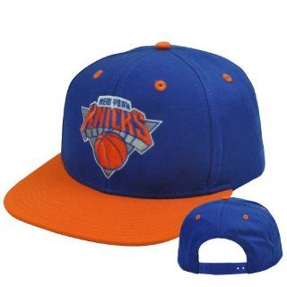 New York Knicks Blue/Orange Two Tone Snapback Adjustable Plastic Snap Back Hat / Cap  Clothing