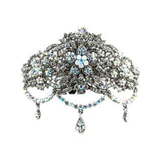 DoubleAccent Hair Jewelry Vintage Crystal Chandelier Barrette Clear Color: Jewelry