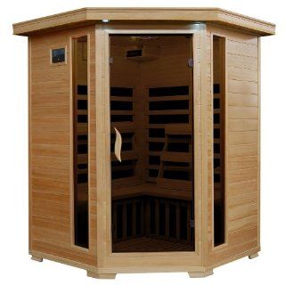 Radiant Saunas BSA2412 3 Person Hemlock Infrared Sauna with 7 Carbon Corner Heaters : Saunas Outdoor : Patio, Lawn & Garden