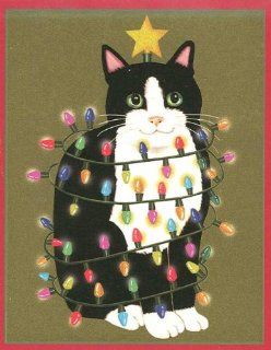 Black & White Cat Christmas Cards   Greeting Cards