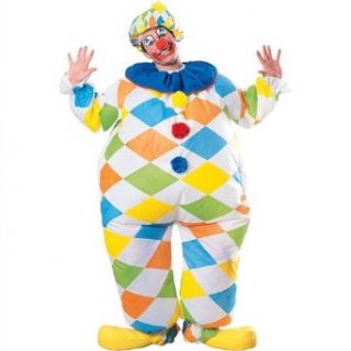 Adult Inflatable Clown Costume, Mens Standard (Fits up to 44 Jacket Size): Clown Jumpsuit: Clothing