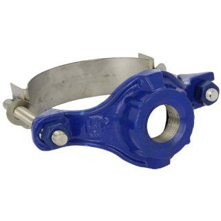 Smith Blair Ductile Iron with Stainless Steel 304 Straps Repair Clamp, Service Saddle, Stainless Steel Bolt, 2 Bolts, 1 1/2" Pipe Size, 3/4" CC Outlet: Industrial Pipe Fittings: Industrial & Scientific