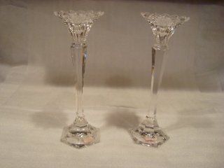 Mikasa Excelsior Crystal Candle Holders: Kitchen & Dining
