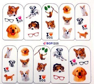 Egoodforyou BLE Nail Art Water Slide Nail Tattoo Water Transfer Decal Sticker (Oil Portray Puppy dogs) with one Packaged Egood Nail Decal Sticker : Beauty
