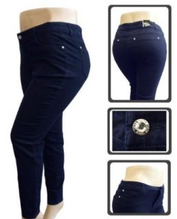 1826 DARK BLUE denim jeans HIGH WAIST WOMENS PLUS SIZE pants SKINNY LEG PL 880 at  Womens Clothing store