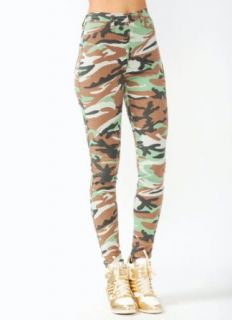 Camo Print Skinny Jeans at  Womens Clothing store: