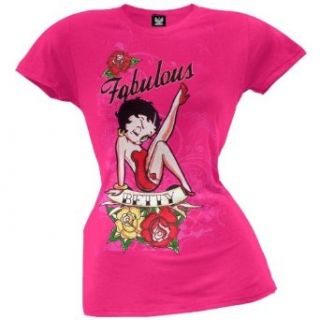 Betty Boop   Womens Fabulous T shirt   Medium Pink: Clothing