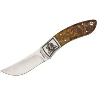Browning Knives 862 Packer Clip Point Fixed Blade Hunter Knife with Burl Wood Handles: Sports & Outdoors
