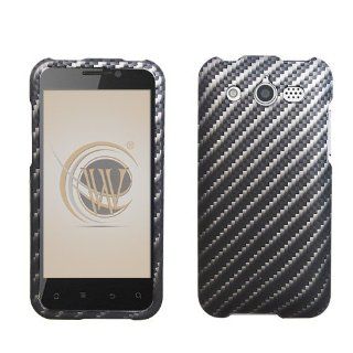 Huawei Mercury M886 Rubber Feel Hard Case Cover   Carbon Fiber Design: Cell Phones & Accessories