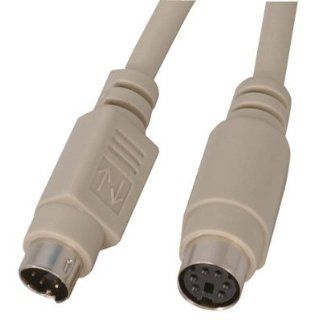 10 Foot Long PS 2 6 Pin Miniature Din Male To Female Cable Extension: Industrial & Scientific