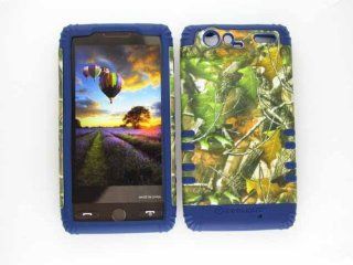 3 IN 1 HYBRID SILICONE COVER FOR MOTOROLA DROID RAZR VERIZON WIRELESS HARD CASE SOFT DARK BLUE RUBBER SKIN CAMO DB WFL028 XT912 KOOL KASE ROCKER CELL PHONE ACCESSORY EXCLUSIVE BY MANDMWIRELESS: Cell Phones & Accessories