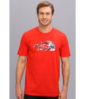 The North Face S/S Water Camo Logo Tee Mens T Shirt (Red)