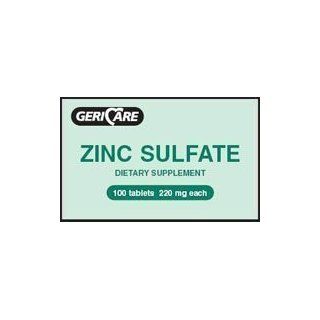4406096  Zinc Sulfate 100 Tablets 220mg Dietary Supplement  865 01: Industrial & Scientific