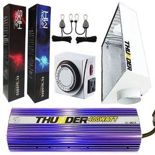 THUNDER (TM) Starter Kit 400 Watt Light Digital Dimmable HPS MH Grow Light System for Plants with EcoSun (Small) 6 Inch White Air Coolable Reflector for Plants with Easy Location Mounting   5 Year Manufacturer Warranty : Solar Panels : Patio, Lawn & Ga