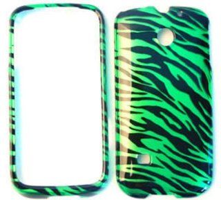 Huawei Ascend 2 M865 Transparent Design, Green Zebra Print Hard Case/Cover/Faceplate/Snap On/Housing/Protector: Cell Phones & Accessories