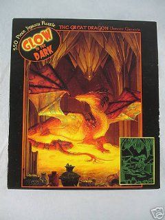 Glow in the Dark The Great Dragon 550 Piece Jigsaw Puzzle: Toys & Games