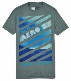 Aeropostale Mens Graphic Tee T Shirt   Shark Fin Gray   XL: Clothing