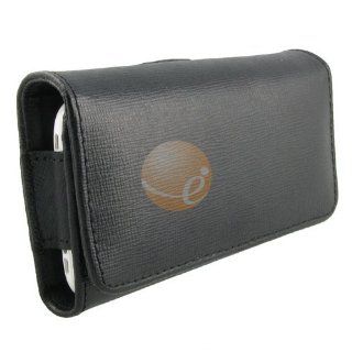 Black Horizontal Pouch Leather Carrying Case with Belt Clip for Apple iPhone 3G, iPhone, BlackBerry 9500 Storm, LG CT810 Incite, CU915 Vu, KE850 Parda, Samsung M8800 Pixon, SCH i910 Omnia CDMA, SGH A867 Eternity, SGH T919 Behold Cell Phones & Accessor