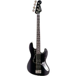 Fender Japan Medium Scale Aerodyne Jazz Bass AJB M Bllack Electric Bass (Japan Import): Musical Instruments